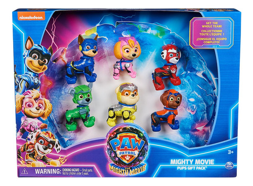 Set Muñecos Paw Patrol The Mighty Movie Gift Pack Original C