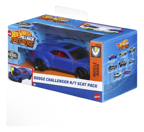 Dodge Challenger R/t Hot Wheels 1:43 Speeders Pull-back