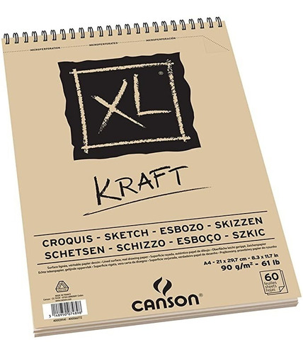 Canson Xl Croquera Kraft, A4 21x29.7cm