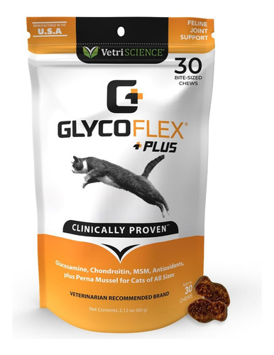Glycoflex Plus Para Gatos Vetriscience 30 Masticables