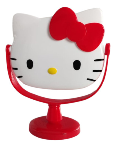 Espelho De Mesa Maquiagem Hello Kitty Exclusivo Sanrio Moldura Vermelho