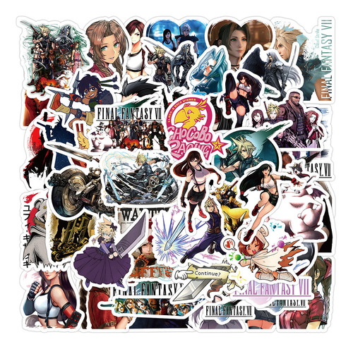 Final Fantasy 60 Calcomanias Stickers De Pvc Vs Agua Gamer