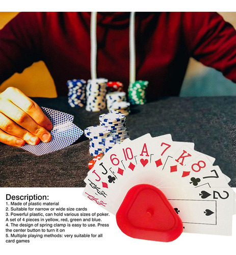 Y Soporte Para Cartas De Juego, 4 Carpetas De Cartas,oporte