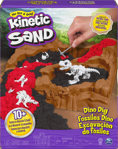 Kinetic Sand Dino Dig Playset 10 Huesos De Dinosaurio Oculto