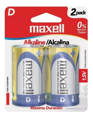 Pila Bateria Alcalina Tipo D Maxell