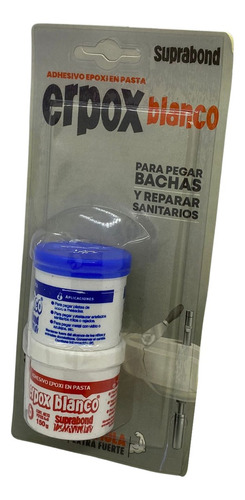 Pegamento Pasta Suprabond Adhesivo ERPOX BLANCO Piletas Cocina y Sanitarios