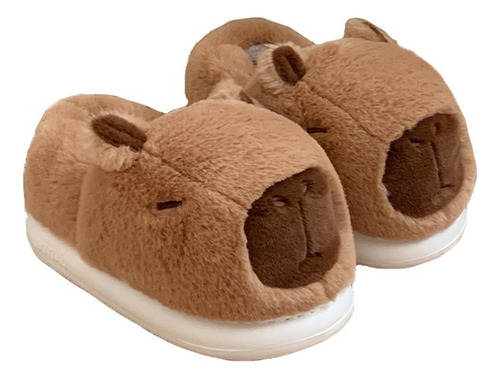 Zapatillas Cálidas De Algodón Con Forma De Capibara For Inv