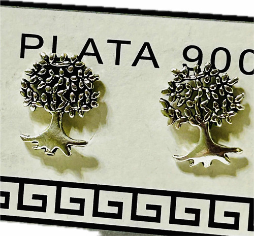 Aros Árbol De La Vida Plata 925 Estuche Y Bolsita