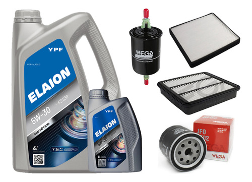 Kit Filtros Chery Tiggo 2.0 2008/16 + Aceite Ypf 5w30 5l