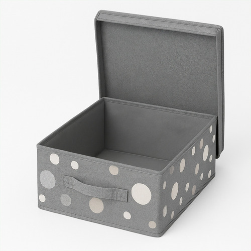 Caja Organizadora Multiusos Plegable Con Tapa Viajes Hogar Gris