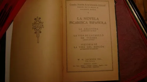 La Novela Picaresca Española Tres Obras. Jackson Serie 43.2 (Usado)