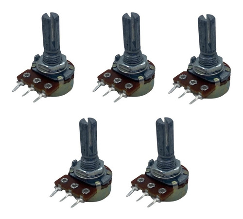 5 Potenciometros 100k 3 Pines Mono Sencillo Bocina, Bafle