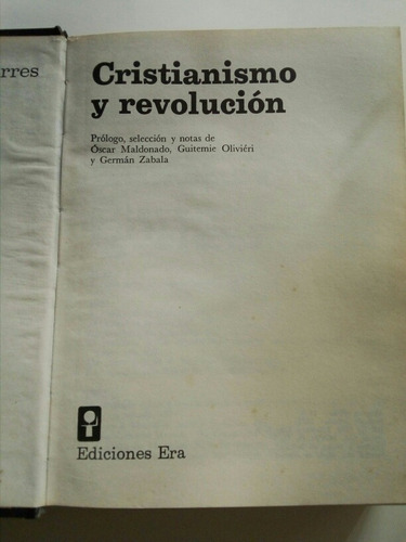 Camilo Torres, Cristianismo Y Revolución 1970