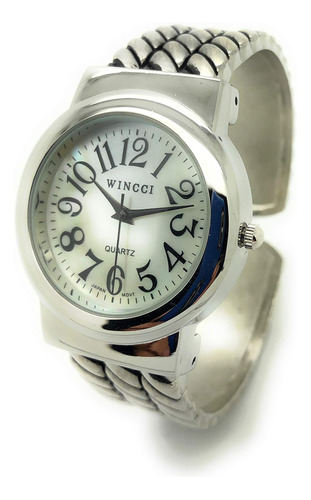 Wincci Ladies Casual Metal Bangle Cuff Reloj De Moda Dial De