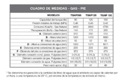Imagen 3 de 3 de Termotanque Rheem Gas Natural 80lts Tgnp080rh De Pie Sup !