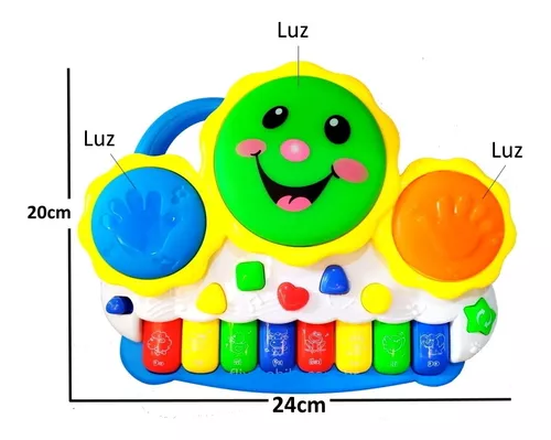 Tabele Teclado Musical Baby Com Musicas Sons De Animais Infantil