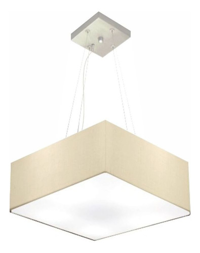 Lustre Pendente Quadrado Vivare Md-4194 Cúpula Tec 40x40cm 110v/220v