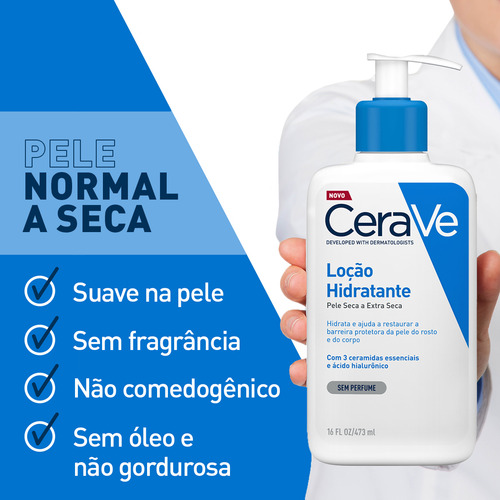 Loção Hidratante Cerave 473ml Com Ácido Hialurônico Neutra