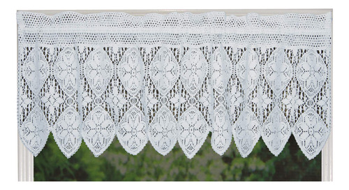 Linens Punto Crochet Encaje Cocina Cortina Cenefa Blanco