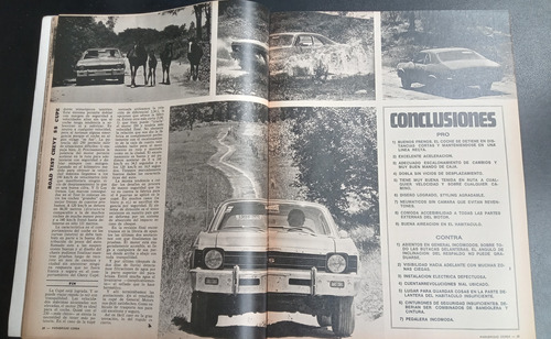 Revista Corsa 255 Road Test Chevy Ss Calend Marzo 1971 9/3 (Usado)
