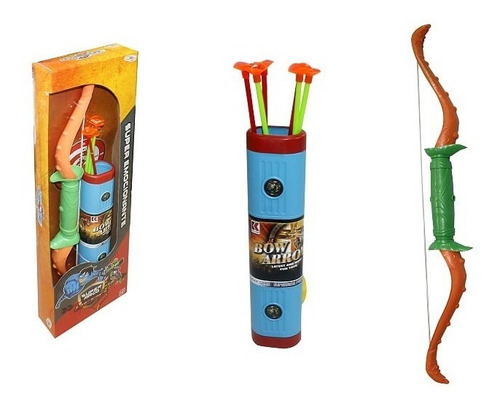 Arco E 6 Flechas Com Suporte E Alça Regulável