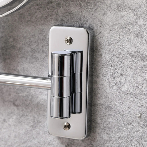 Imagen 4 de 7 de Espejo De Baño Con Aumento Cromado Articulado Giratorio
