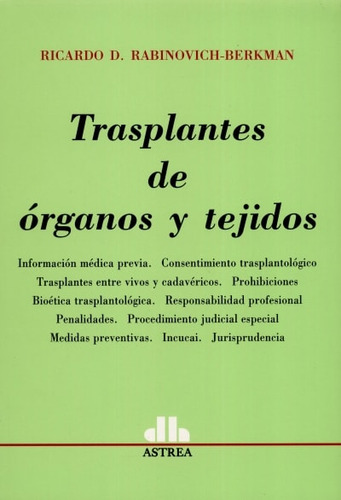 Libro Trasplantes De Órganos Y Tejidos