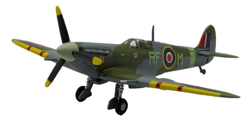 Avión A Escala De Metal Spitfire Fighter 1:72 Con Base Colec