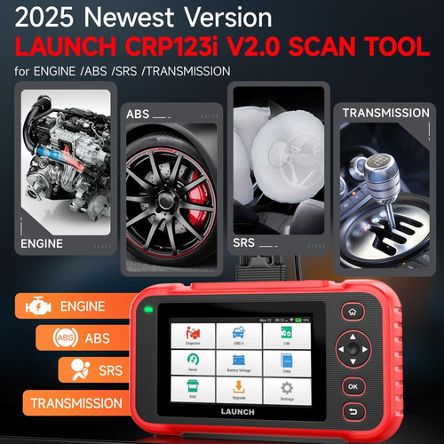 Escaner Automotriz Launch X431 Crp123i 4 Sistemas + 7 Funcio