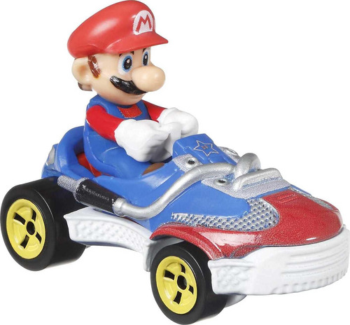Juego De 4 Vehiculos Hot Wheels Mario Kart, 4 Favoritos D...