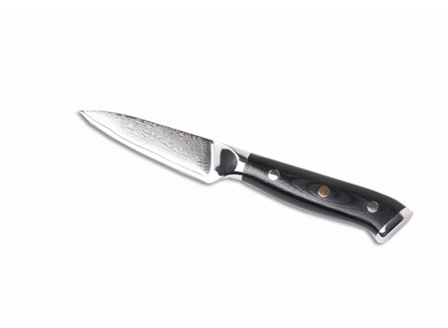 Cuchillo De Chef Ultra-filoso Mango G10 Negro 19cm Damasco