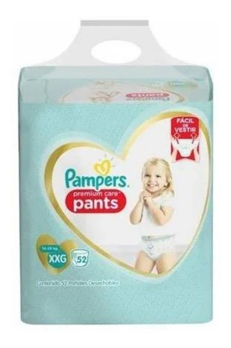 Pañales Pampers Pants Premium Care Xxg X52u