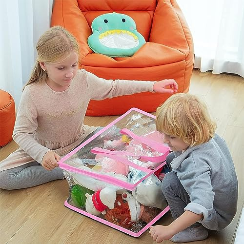 Bolsa Almacenamiento Ropa Transparente Reforzada, 46 X 38 X