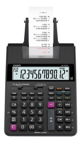 Imagen 1 de 7 de Calculadora Casio Hr-100rc De Escritorio + Transformador