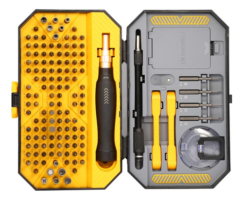 Set D/destornilladores Oria 145 En 1 C/estuche - Amarillo