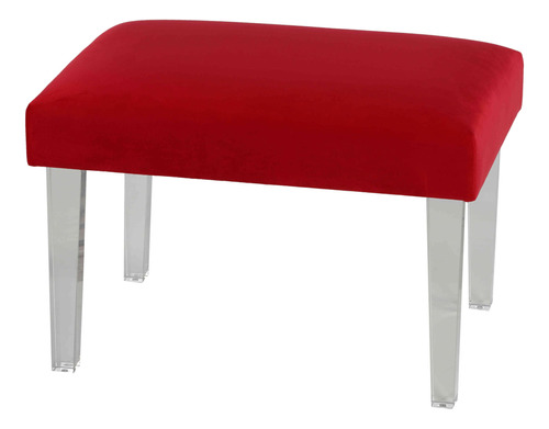 Cortesi Home Whitecrest - Otomana De Banco Con Patas Acrilic