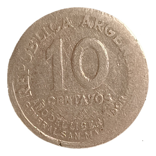 Argentina 10 Centavos 1950 Mb Cj 236 Error De Acuñacion