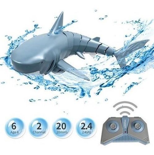 Juguete de tiburón con control remoto para piscina, playa, piscina, color como se muestra