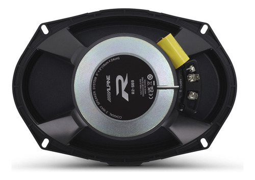 Bocina tipo tweeter Alpine R2S69 para moto/cuatriciclo color negro 6" x 9" x 2 unidades