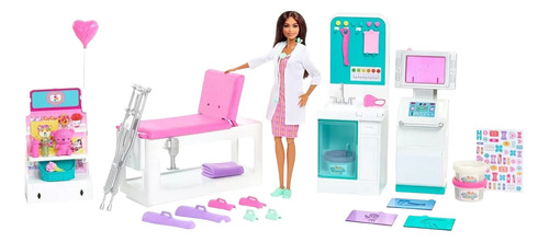 Barbie Profesiones Set De Juego Clinica Medica Accesorios