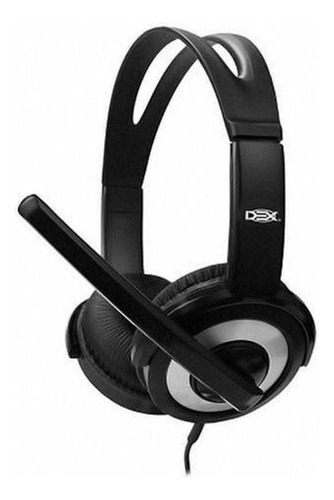 Fone De Ouvido Gamer Headset Dex Df-55 Usb Controle Preto Preto