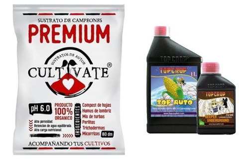 Cultivate Sustrato Premium 80 Lt Deeper 250 Ml Top Auto 1lt.