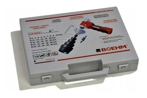 Conjunto de sacabocados de 2-50 mm. Boehm (jlb250pa), Kukko