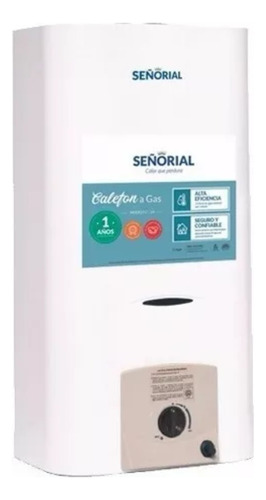 Calefon A Gas Envasado Tiro Natural Señorial 12 Litros