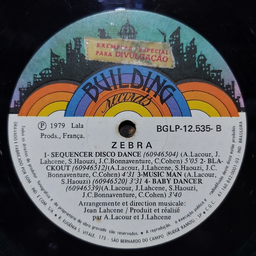Imagem 6 de 6 de Vinil Lp Zebra 1979