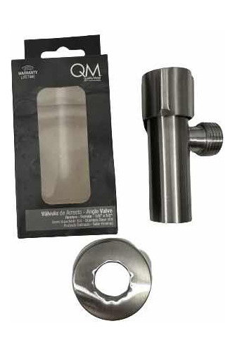 Llave De Arresto Quality Metal Qm 1/2x1/2 Acero Inoxidable