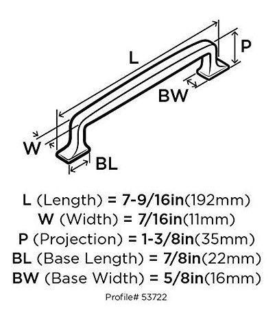 Amerock Bpg Westerly Barra Niquel Satinado Bpbbz