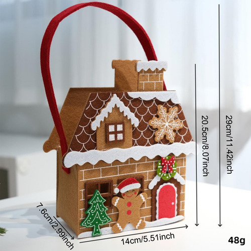 Bolsa De Fieltro Con Forma De Casita De Jengibre, Estilo B