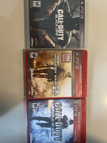 Kit 3 Jogos Call Of Duty World At War/ Mw2/ Bo Ps3 (Usado)