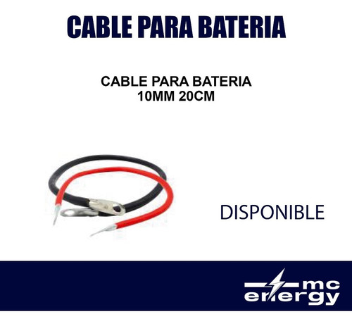 Cable Para Bateria 10mm 20cm